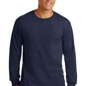 Ultra Cotton ® 100% US Cotton Long Sleeve T Shirt with Pocket