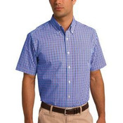 Short Sleeve Gingham Easy Care Shirt