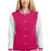 Ladies Fleece Letterman Jacket