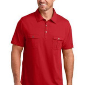 Mens Double Pocket Polo