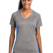 Women's Heather Colorblock Contender V Neck Tee