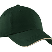 Sandwich Bill Cap with Striped Closure